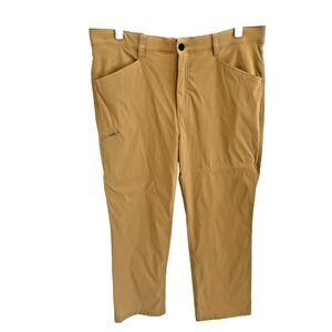 Orvis Mens 40x30 Performance Tech Pants Tan Hiking Stretch Utility Gorpcore Norm